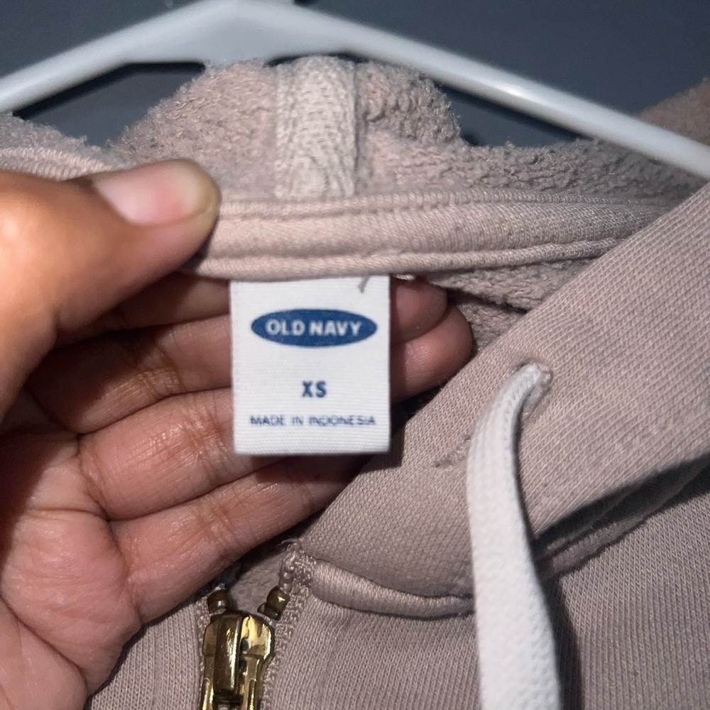 Old Navy Beige Zip-Up Hoodie